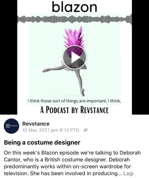 Blazon - Podcast (all areas of fashion) | Deborah Cantor Costume Designer/Wardrobe Stylist